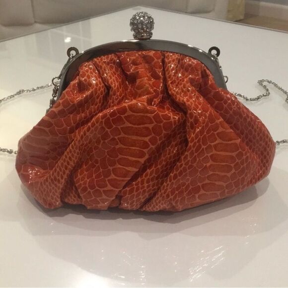 Handbags - Elegant Orange Clutch Bag
